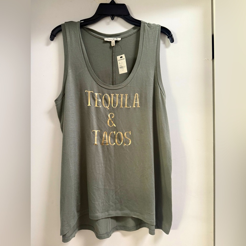 NWT Women's Tacos & Tequila Graphic Tank
